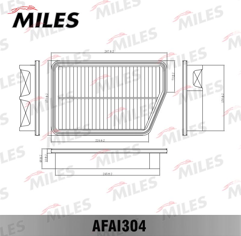 Воздушный фильтр Miles. Артикул AFAI304