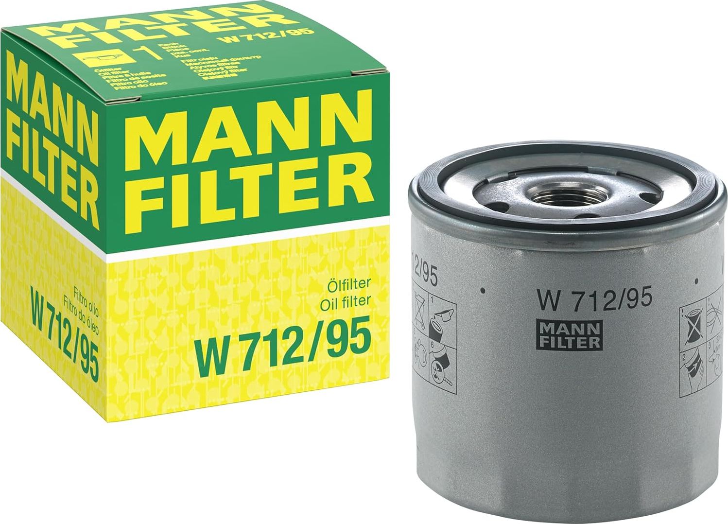 Масляный фильтр Mann-Filter для SEAT Mii 2011-2019. Артикул W 712/95