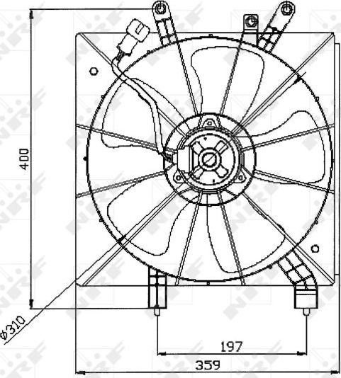 Вентилятор радиатора двигателя NRF. Артикул 47043