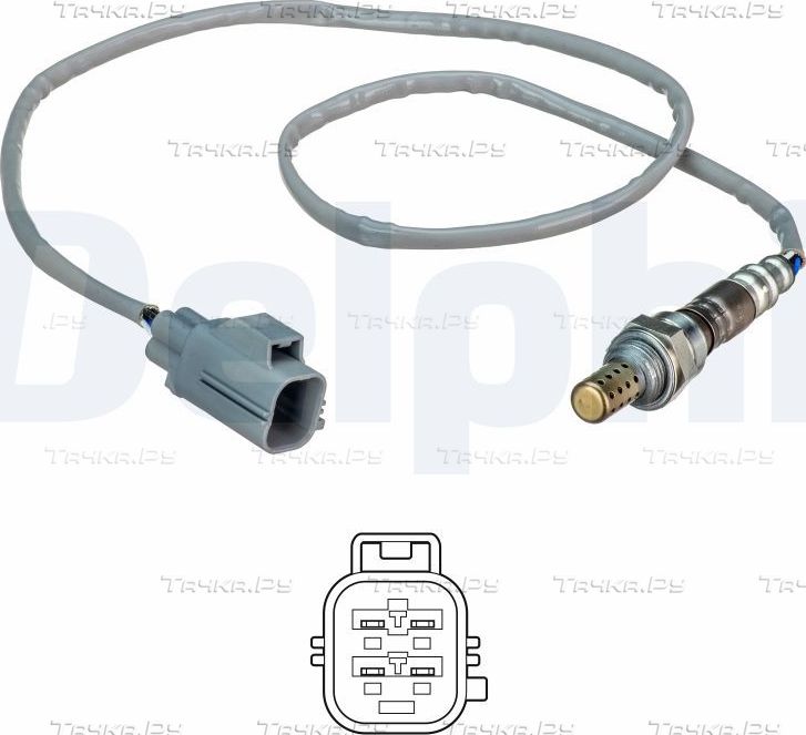 Лямбда-зонд (кислородный датчик) Delphi для Volvo S80 I 1999-2006. Артикул ES21328-12B1