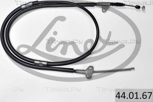 Трос ручника (тросик ручного тормоза) Linex. Артикул 44.01.67