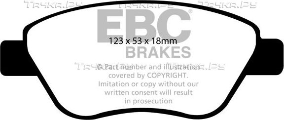 Тормозные колодки EBC Brakes. Артикул DP21965