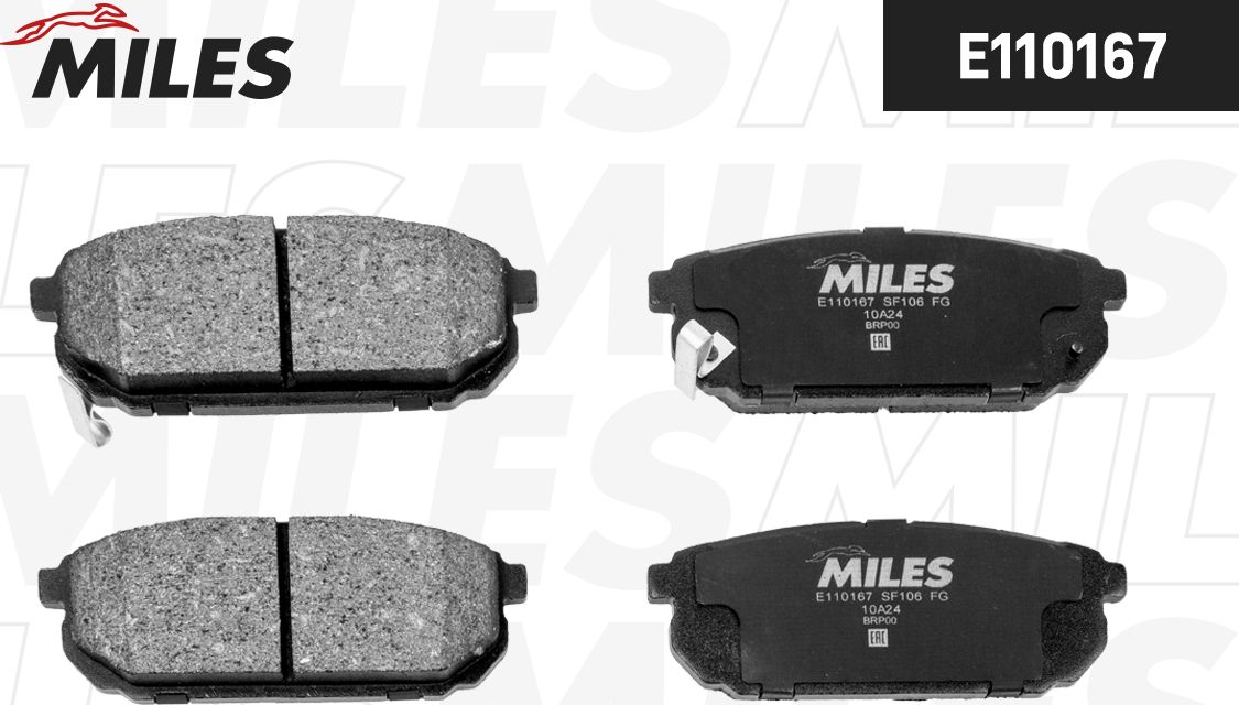 Тормозные колодки Miles (Semi-Metallic). Артикул E110167