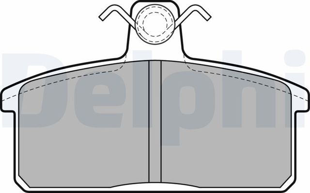 Тормозные колодки Delphi (Low-Metallic) передние для Suzuki Samurai 1992-2004. Артикул LP1201