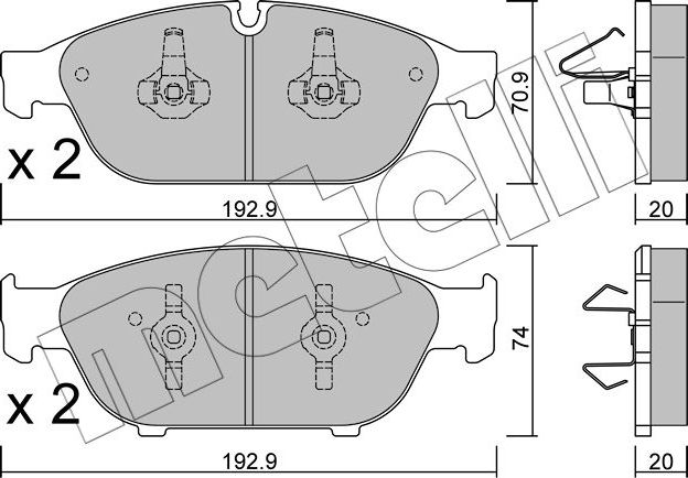 Тормозные колодки Metelli. Артикул 22-0953-0