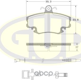 Тормозные колодки G.U.D.. Артикул GBP014120