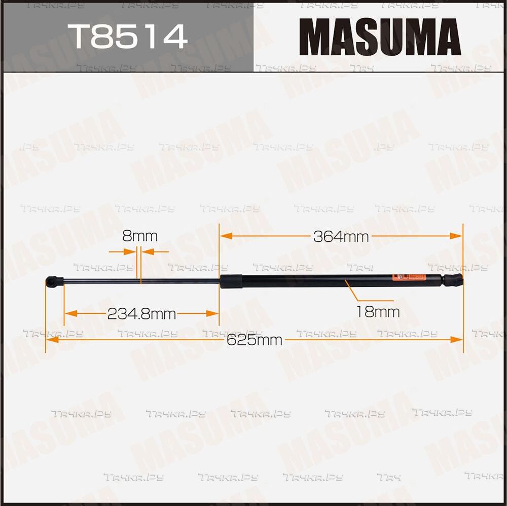 Амортизатор (упор) багажника Masuma. Артикул T8514