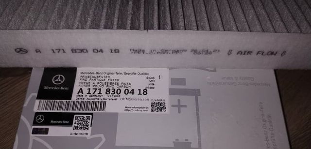 Салонный фильтр Mercedes-Benz для Mercedes-Benz SLC I (R172) 2016-2026. Артикул A1718300418