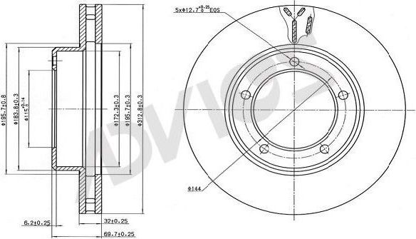 Тормозной диск Advics. Артикул A6F106B