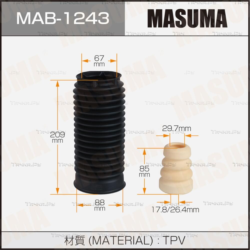 Пыльник стоек MASUMA (пластик). Артикул MAB1243