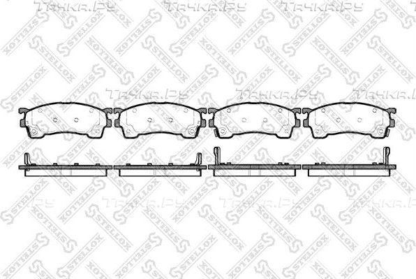 Тормозные колодки Stellox передние для Mazda MX-6 1992-1997. Артикул 426 004-SX