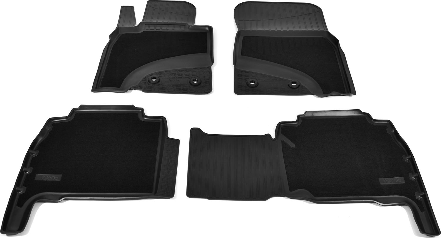 Коврики комбинированные 3D Норпласт для салона Toyota Land Cruiser 200 5/7 мест 2012-2021. Артикул NPA11-C88-500-CM
