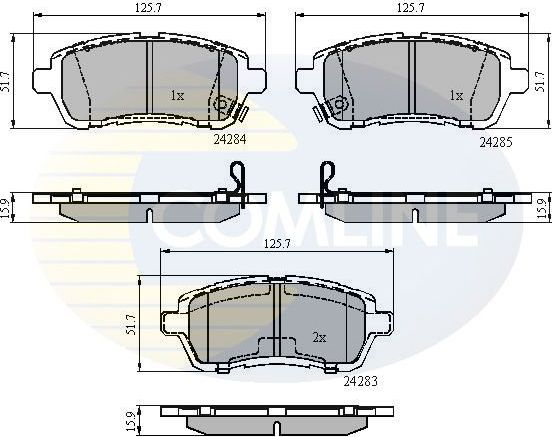 Тормозные колодки Comline Comline. Артикул CBP31620