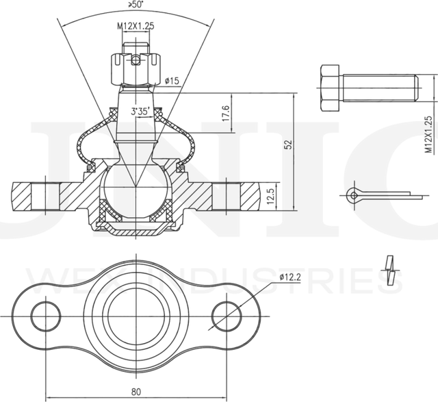 Опора шаровая (Unio). Артикул SSP-20061