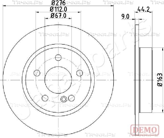 Тормозной диск Japanparts. Артикул DP-0502C