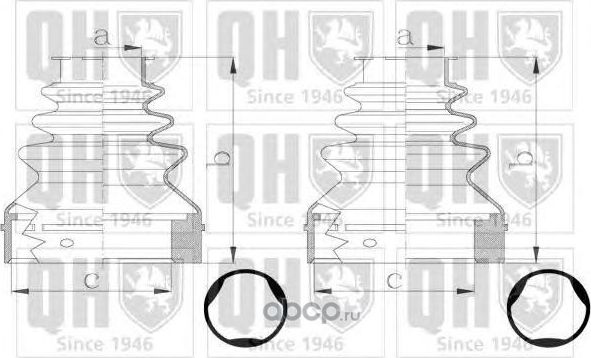 Пыльник шрус, комплект_(QJB2793 QUINTON HAZELL) (QH). Артикул QJB2793