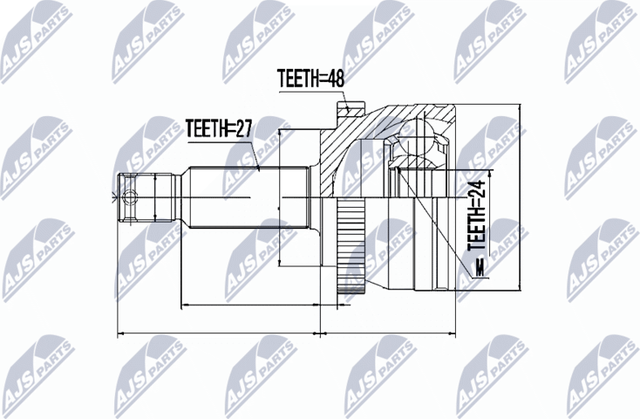 Шрус внутренний (граната) NTY. Артикул NPZ-HY-515