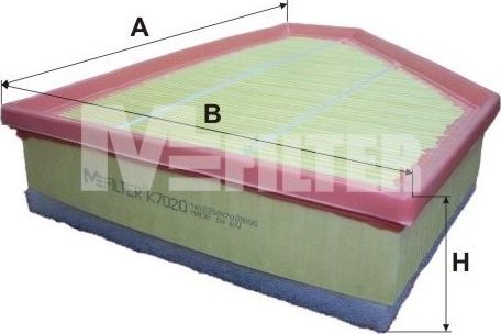 Воздушный фильтр MFilter. Артикул K 7020