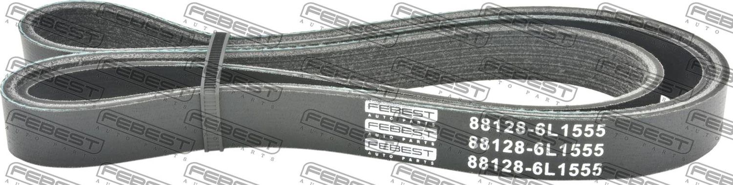 Приводной ремень поликлиновой Febest для Ford Focus III 2010-2019. Артикул 88128-6L1555