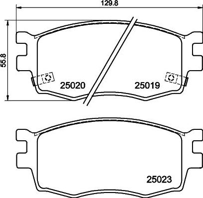 Тормозные колодки Mintex. Артикул MDB3057