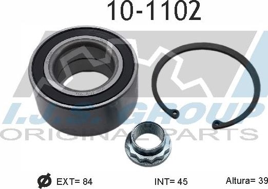 Ступичный подшипник (комплект) IJS Group. Артикул 10-1102