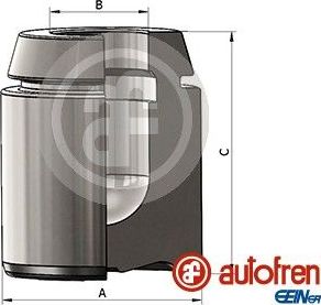 Поршень тормозного суппорта Autofren Seinsa (сталь). Артикул D025493