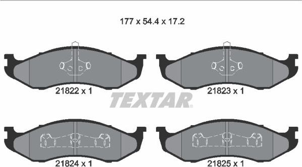 Тормозные колодки Textar передние для Kia Carnival I 1999-1999. Артикул 2182202