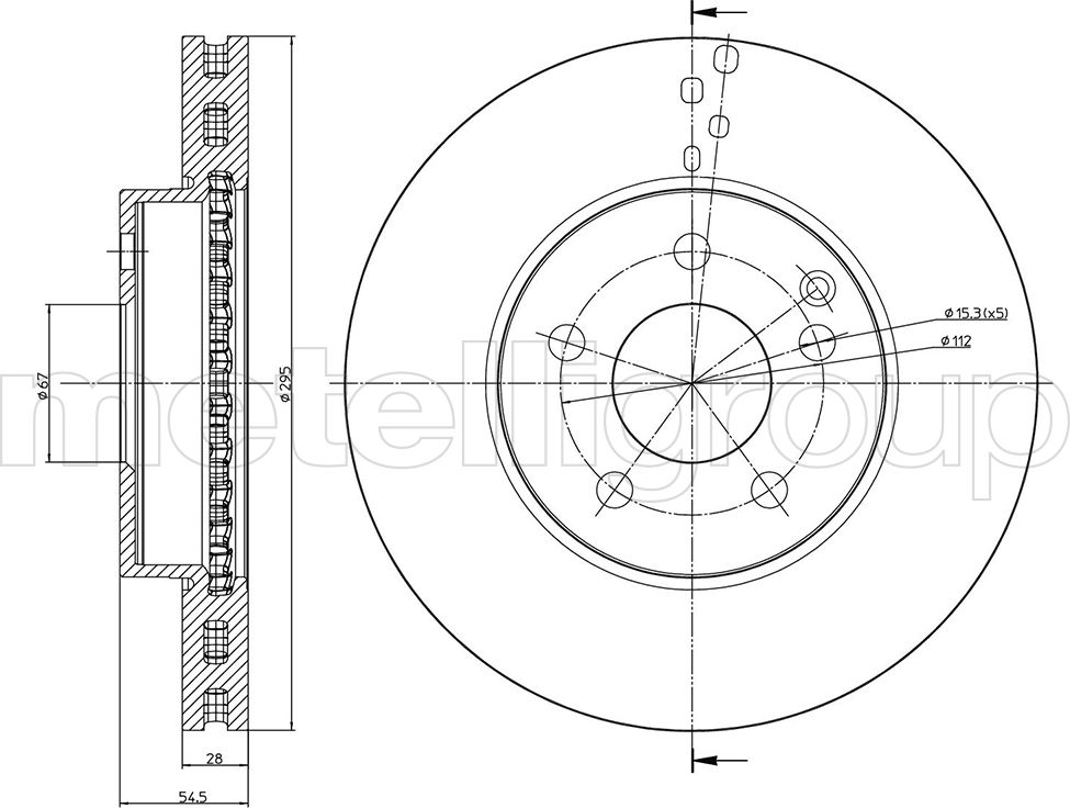 Тормозной диск Metelli. Артикул 23-0600C
