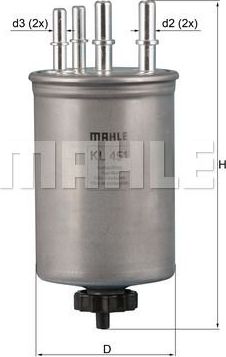 Топливный фильтр Mahle-Knecht. Артикул KL 451
