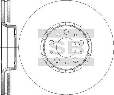 Тормозной диск Sangsin Hi-Q передний для Volvo XC90 I 2002-2014. Артикул SD6109