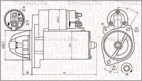 Стартер Magneti Marelli для SsangYong Actyon Sports I 2007-2012. Артикул 063721202010