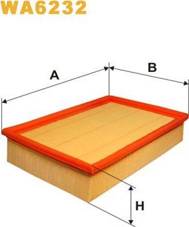 Воздушный фильтр WIX Filters для Ford Escort V 1990-2001. Артикул WA6232