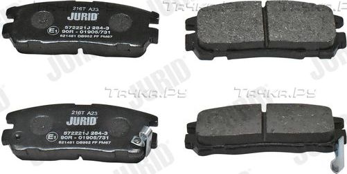 Тормозные колодки Jurid задние для Opel Frontera B 1998-2004. Артикул 572221J