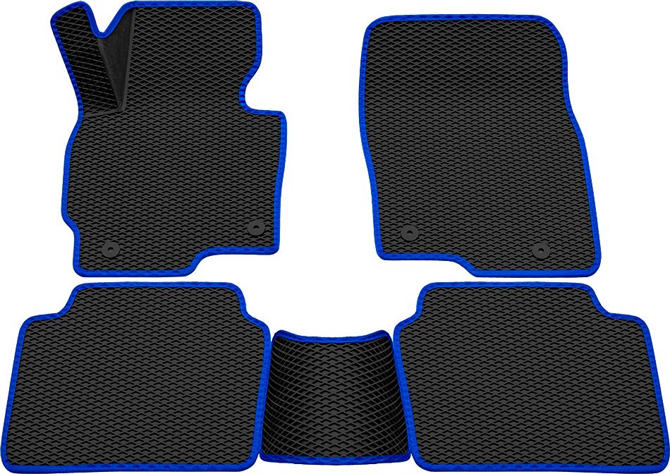 Коврики Rezkon 3D EVA Ромб резиновые для салона Mazda CX-5 I 2012-2017 Серый кант. Артикул 9223020103