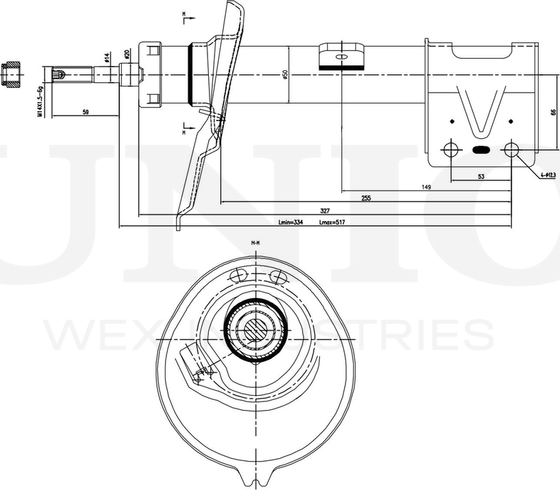 Амортизатор подвески (Unio). Артикул SAB-10349