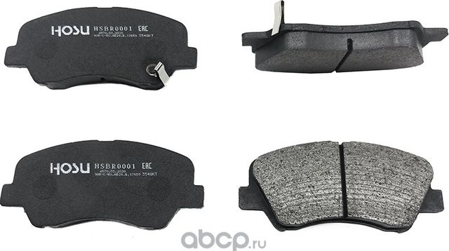 Колодки тормозные перед HYUNDAI SOLARIS 10-/CRETA 15-/KIA RIO 10 (Hosu). Артикул HSBR0001