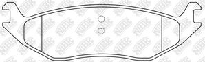 Тормозные колодки NiBK задние для Dodge Durango II 2003-2010. Артикул PN0705