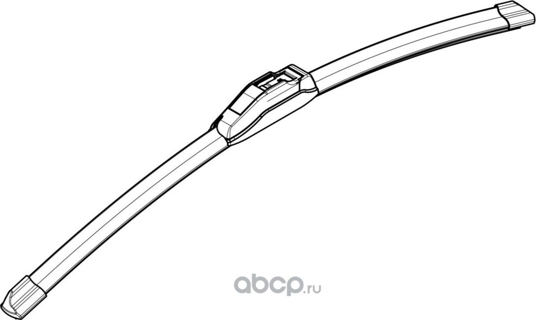 Щетка стеклоочистителя бескаркасная PLUS 350мм (14) 1 адптр (Hook 9x3, 9x4 Крючо (Airline). Артикул AWBBN350