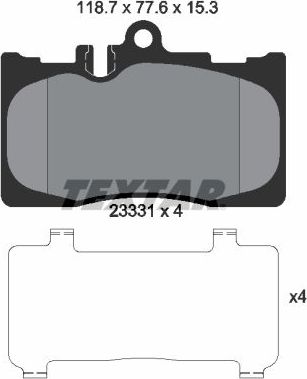 Тормозные колодки Textar. Артикул 2333102