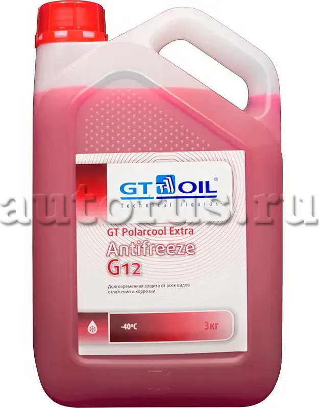 Антифриз GT Polarcool Extra G12 красный  3 кг (GT OIL). Артикул 4665300010225