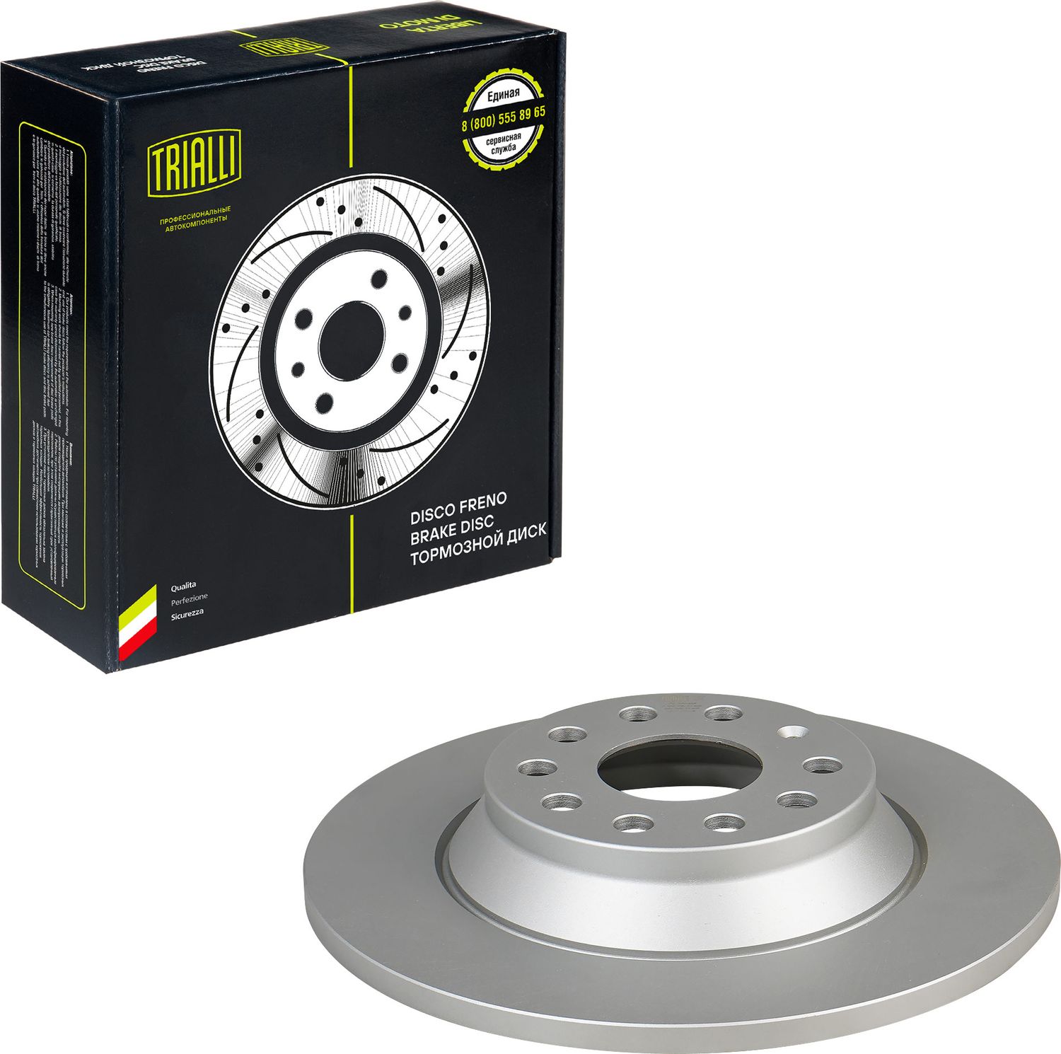 Тормозной диск Trialli задний для Audi Q3 I (8U) 2014-2018. Артикул DF 190443