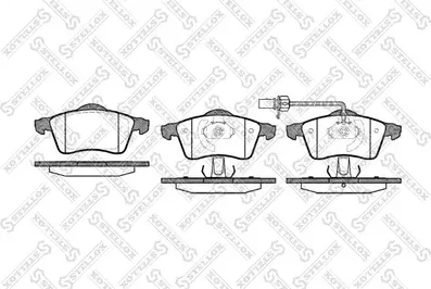 Тормозные колодки Stellox передние для Volkswagen Transporter T4 1990-2003. Артикул 629 001-SX