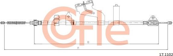 Трос ручника (тросик ручного тормоза) Cofle. Артикул 17.1102