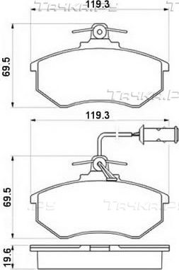 Тормозные колодки G.U.D. передние для Audi 80 III (B2) 1983-1984. Артикул GBP880185