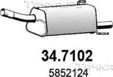 Глушитель (задняя часть) Asso для Opel Corsa C 2000-2009. Артикул 34.7102