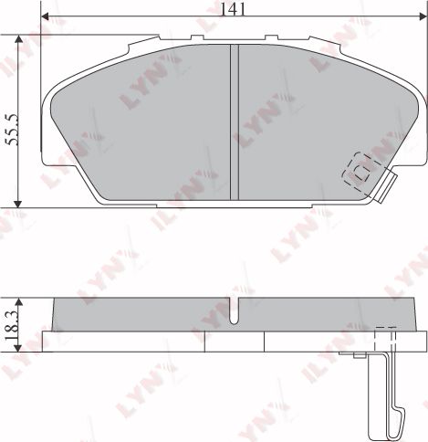 Тормозные колодки LYNXauto передние для Honda Inspire I 1989-1995. Артикул BD-3801