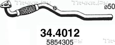 Глушитель Asso передний для Opel Astra H 2004-2010. Артикул 34.4012
