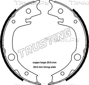 Тормозные колодки (стояночная тормозная система) Trusting задние для Toyota Matrix I (E130) 2002-2007. Артикул 115.315