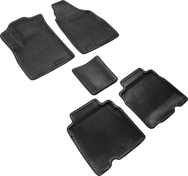 Коврики Seintex 3D EVA ромб для салона Jetour X90 Plus 2022-2026 ЧЕРНЫЕ. Артикул 317459