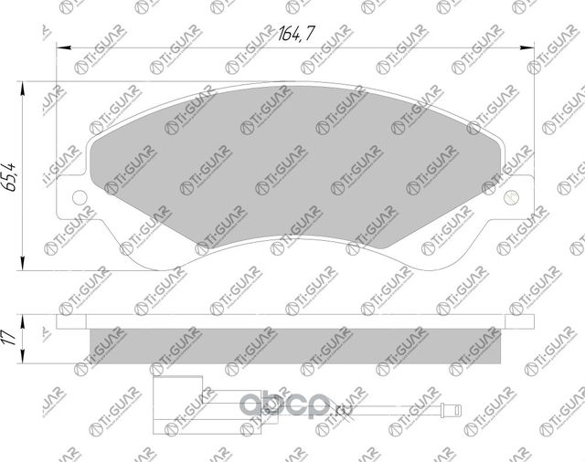 Тормозные колодки (TI-Guar). Артикул TG1723